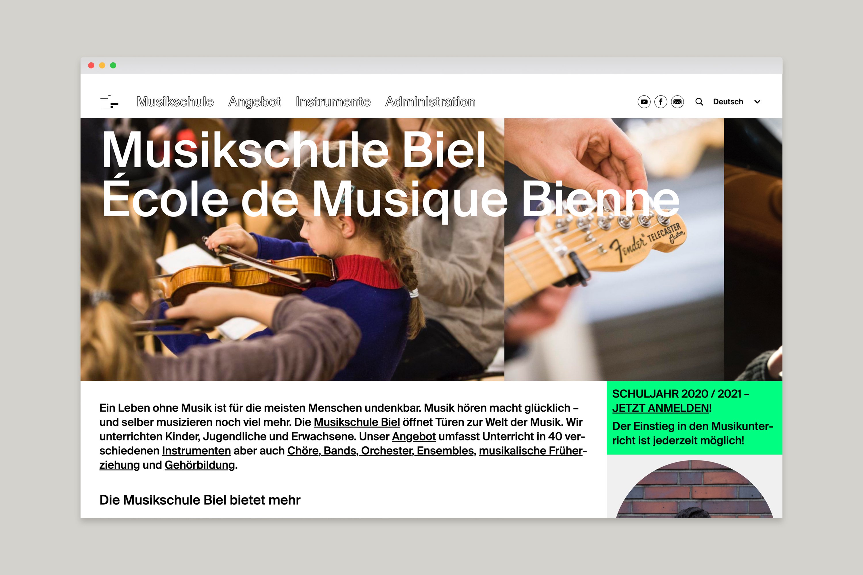 kong website musikschule biel/bienne 2020