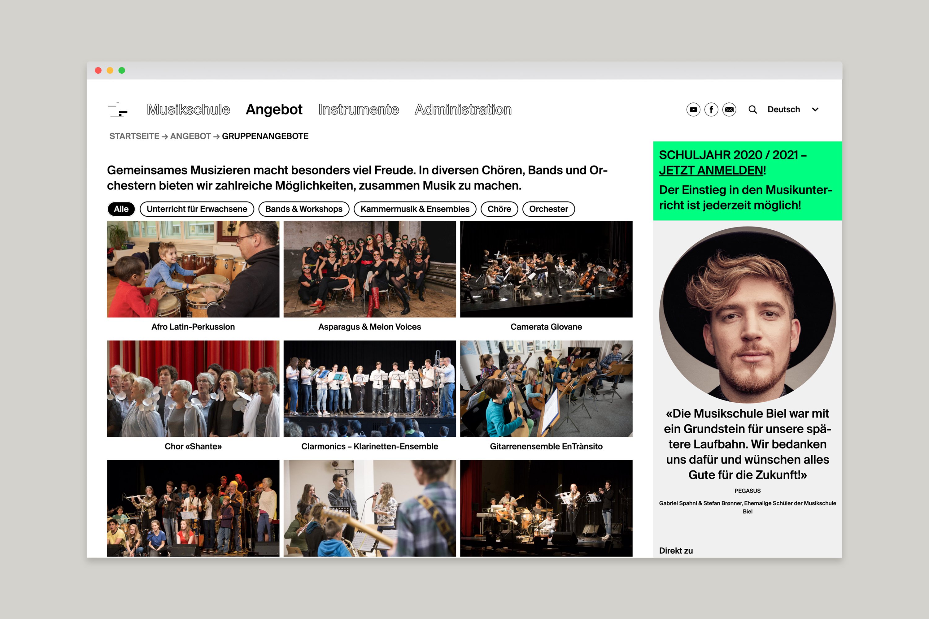 kong website musikschule biel/bienne 2020