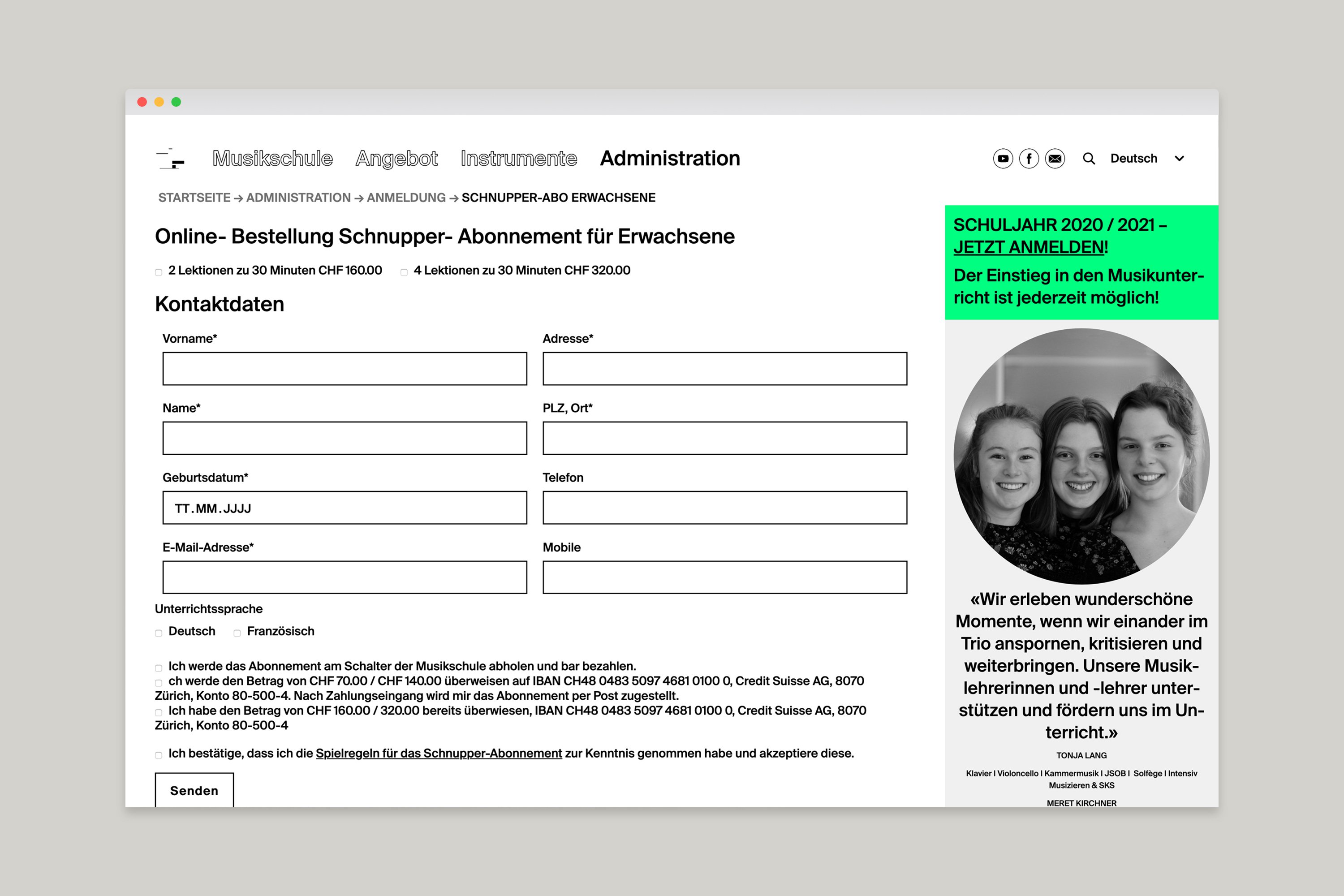 kong website musikschule biel/bienne 2020