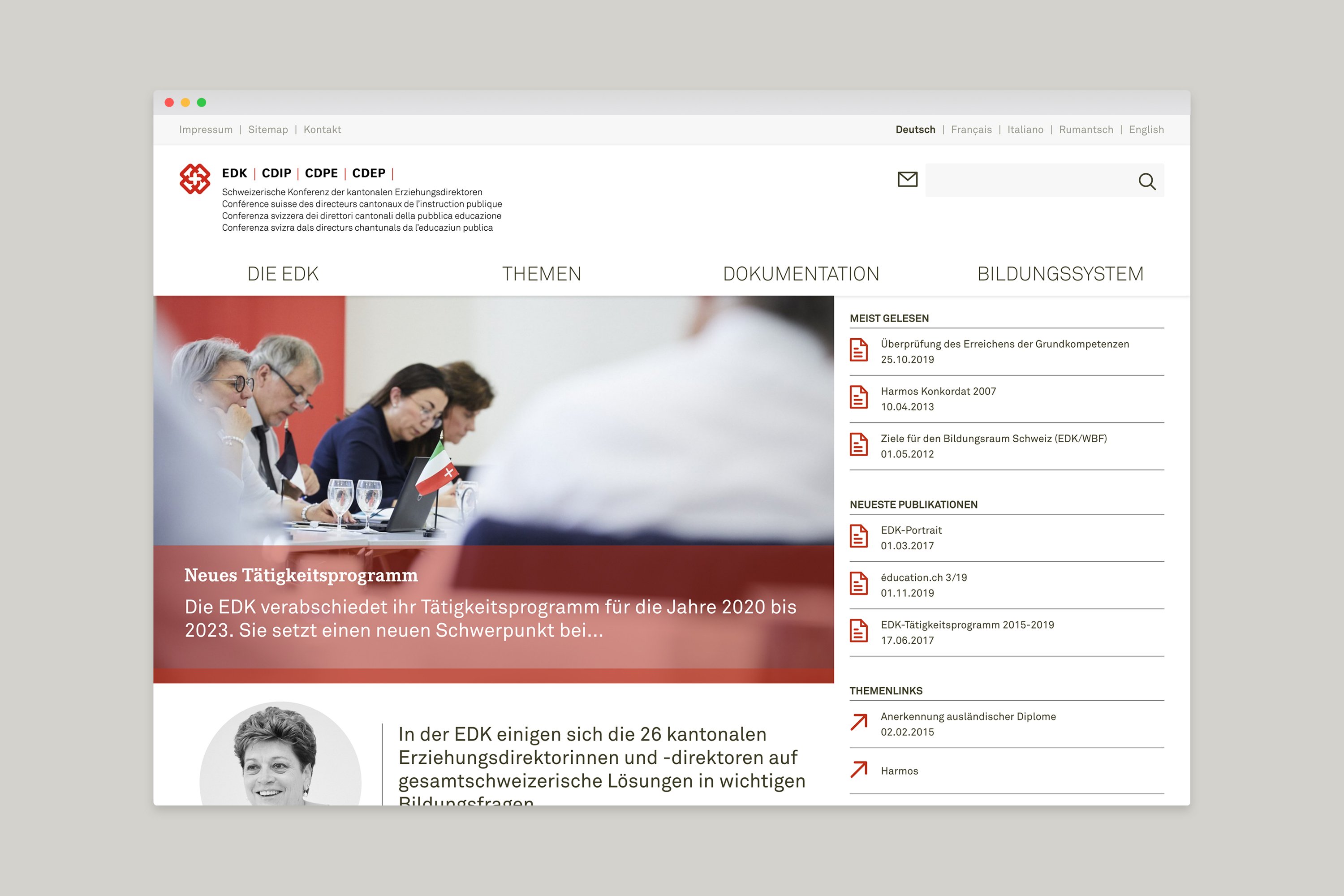 kong interaction design website konferenz der kantonalen erziehungsdirektorinnen 2020